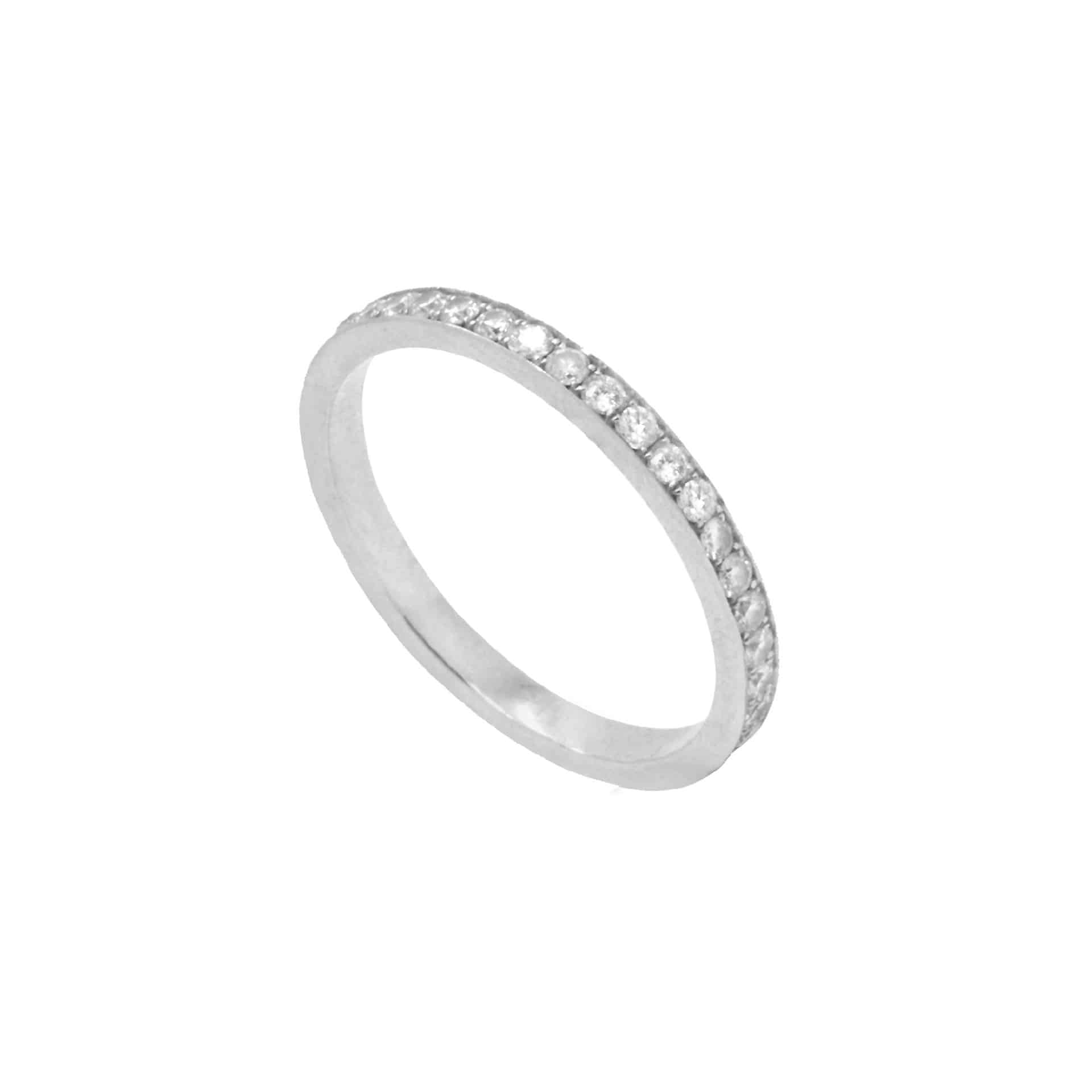 Empreinte Alliance platinum ring with a single diamond