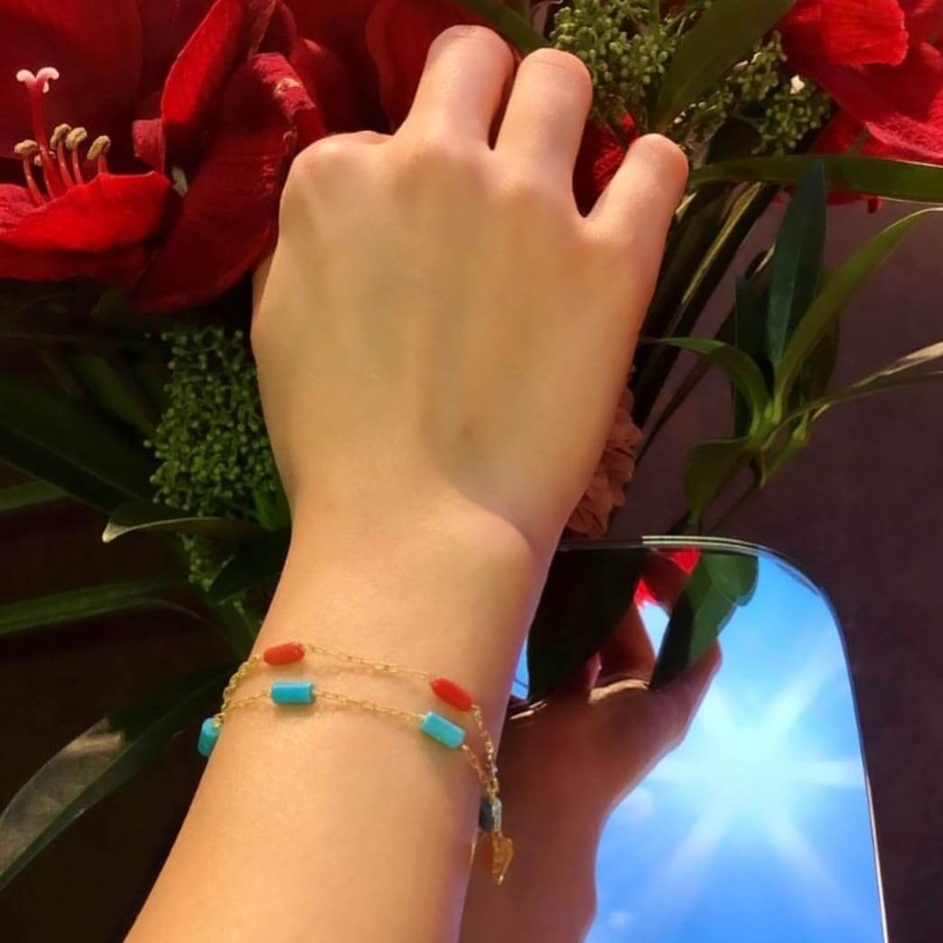 Caterina Murino bracelet or turquoise