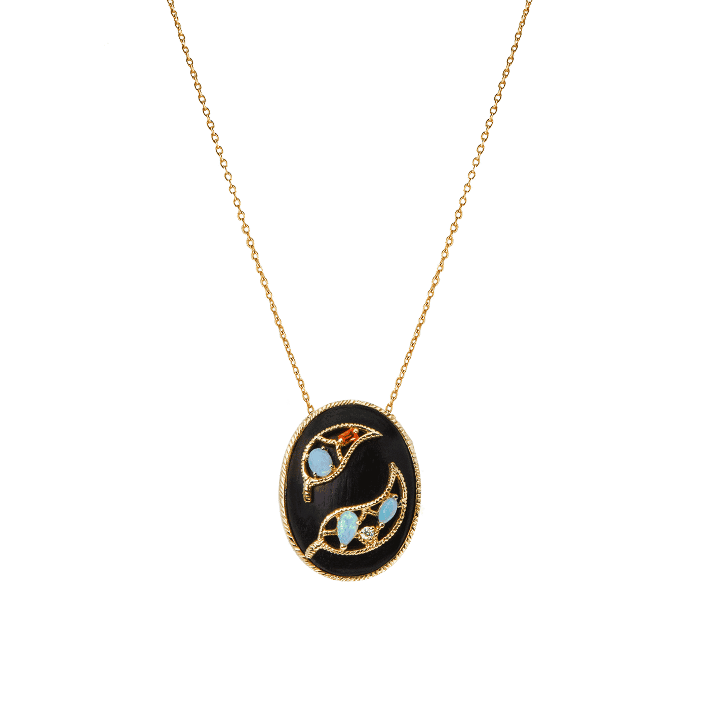 Ebène collier opale